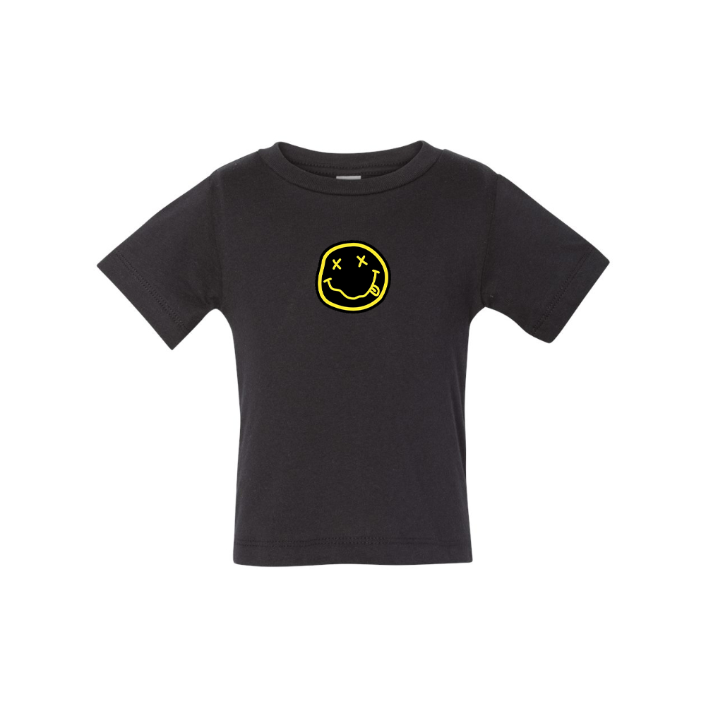 Nirvana Yellow and Black Face BELLA CANVAS Infant Jersey Tee