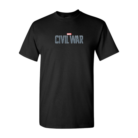 Men's Marvel Civil War  Logo Cotton T-Shirt