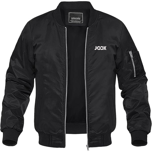 Men's  Joox Logo Lightweight Bomber Jacket Windbreaker Softshell Varsity Jacket Coat