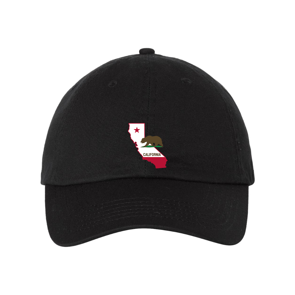 California Bear Map Valucap Adult Bio-Washed Classic Dad Hat