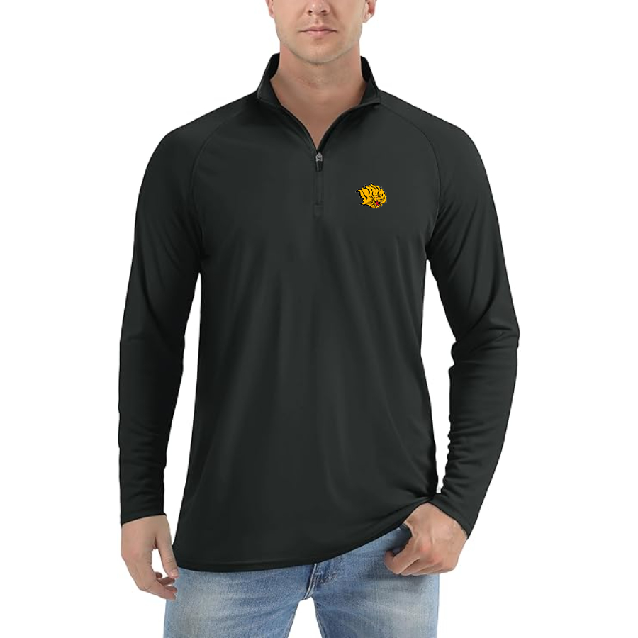 Men's  Arkansas PB Golden Lions Lightweight Quarter-Zip Athletic Shirt Long Sleeve Performance Wear