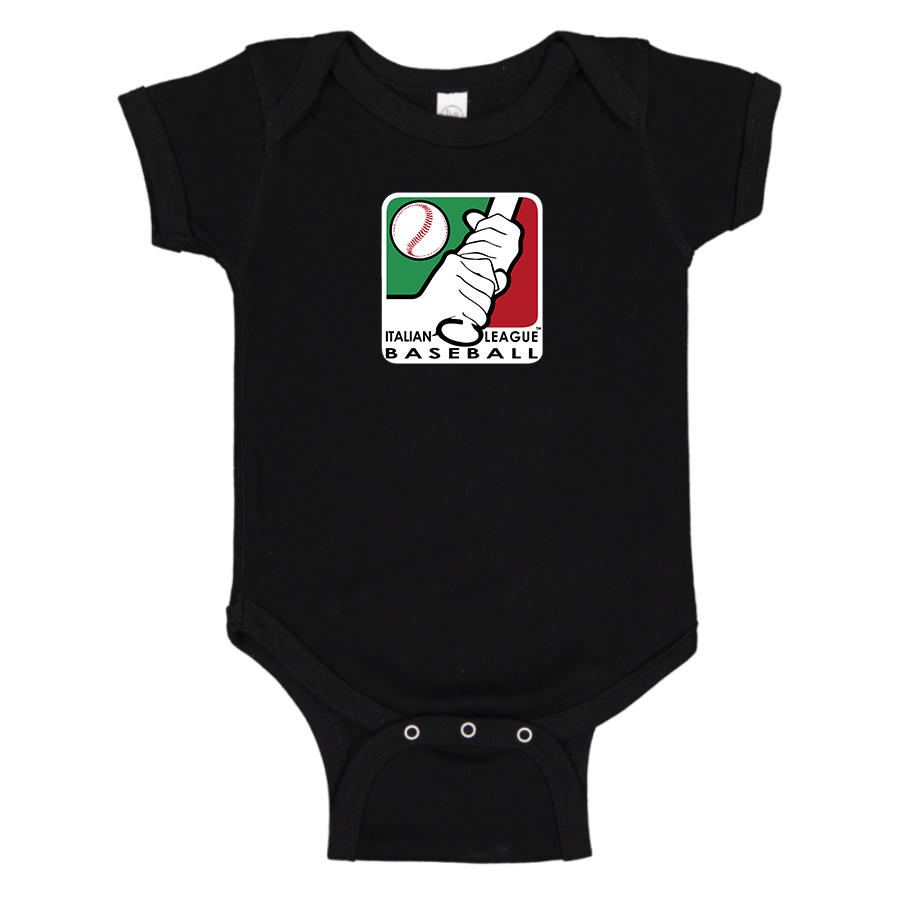 Italian Baseball League  Logo Baby Onesie Romper