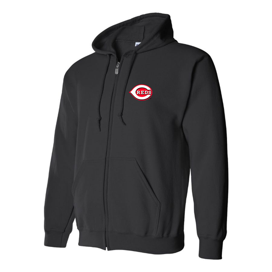 Men's Cincinnati Reds Logo Zipper Hoodie