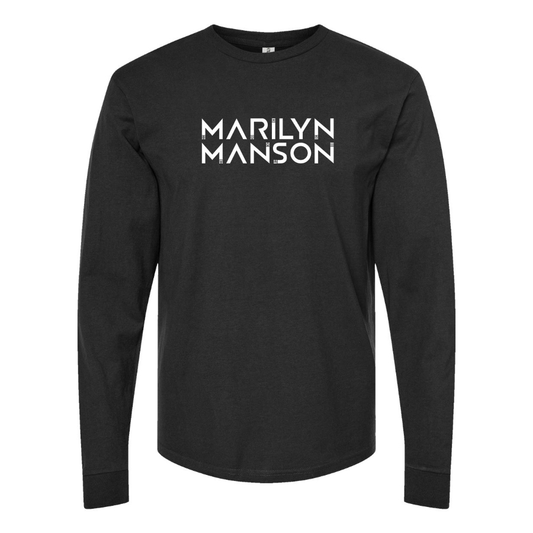 Men's Marilyn Manson Logo Cotton Long Sleeve T-Shirt