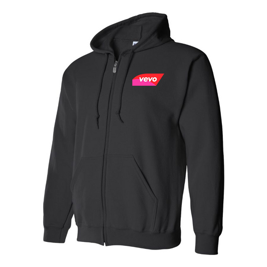 Men's Vevo Thumbnail Banner  Logo Zipper Hoodie