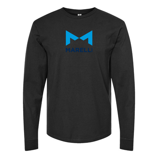 Men's Magneti-Marelli Logo Cotton Long Sleeve T-Shirt