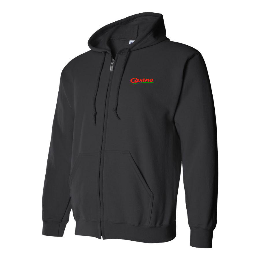 Men's Casino Logo Zipper Hoodie
