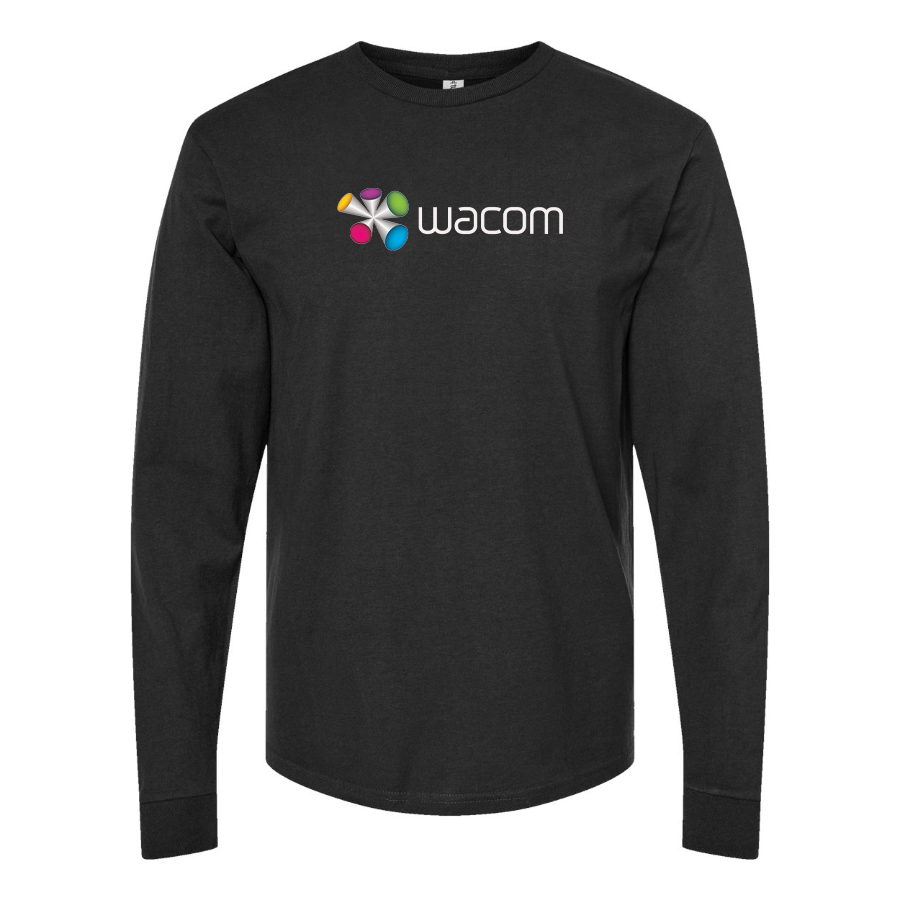 Men's Wacom Logo Cotton Long Sleeve T-Shirt