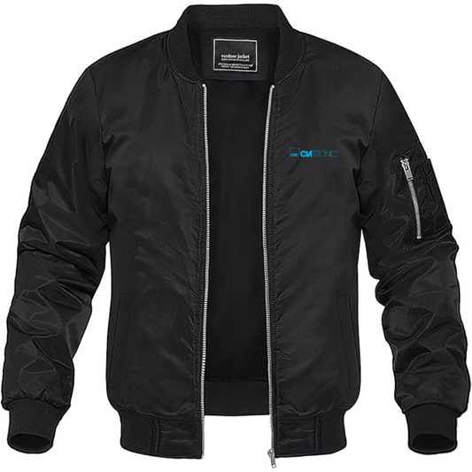 Men's Clatronic Logo Lightweight Bomber Jacket Windbreaker Softshell Varsity Jacket Coat