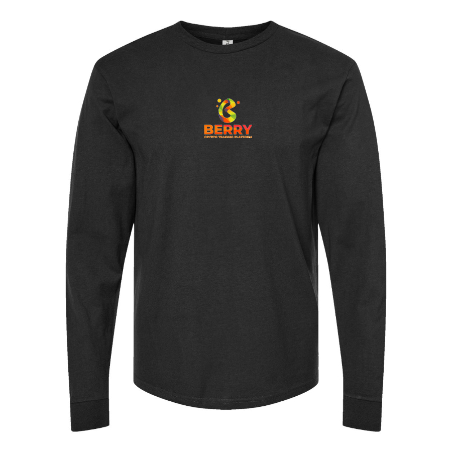 Men's Berry Logo Cotton Long Sleeve T-Shirt