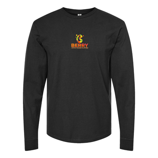 Men's Berry Logo Cotton Long Sleeve T-Shirt
