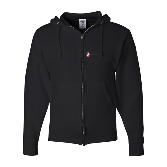 Men's Caltex Gas Station JERZEES NuBlend Full-Zip Hooded Sweatshirt