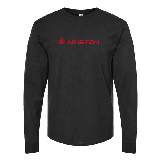 Men's Ariston Logo Cotton Long Sleeve T-Shirt