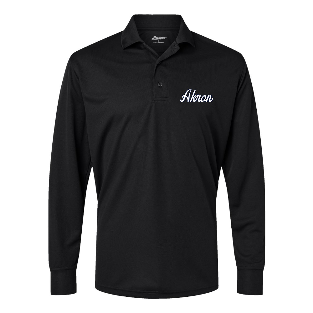Men's Akron Zips  Paragon Prescott Long Sleeve Polo
