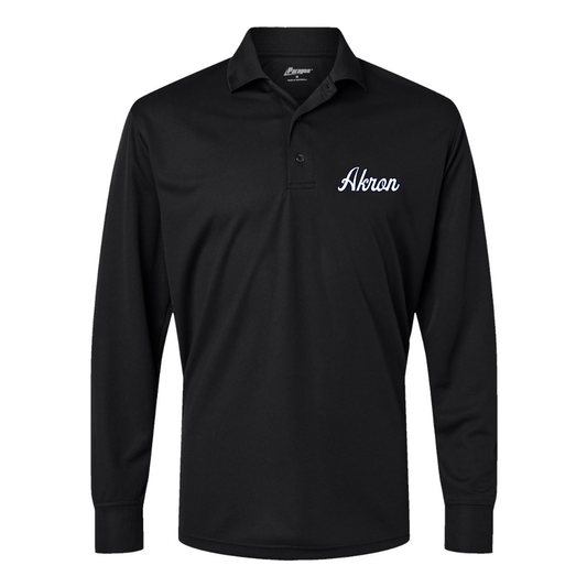 Men's Akron Zips  Paragon Prescott Long Sleeve Polo