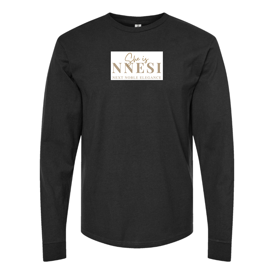Men's Nnesi Logo Cotton Long Sleeve T-Shirt