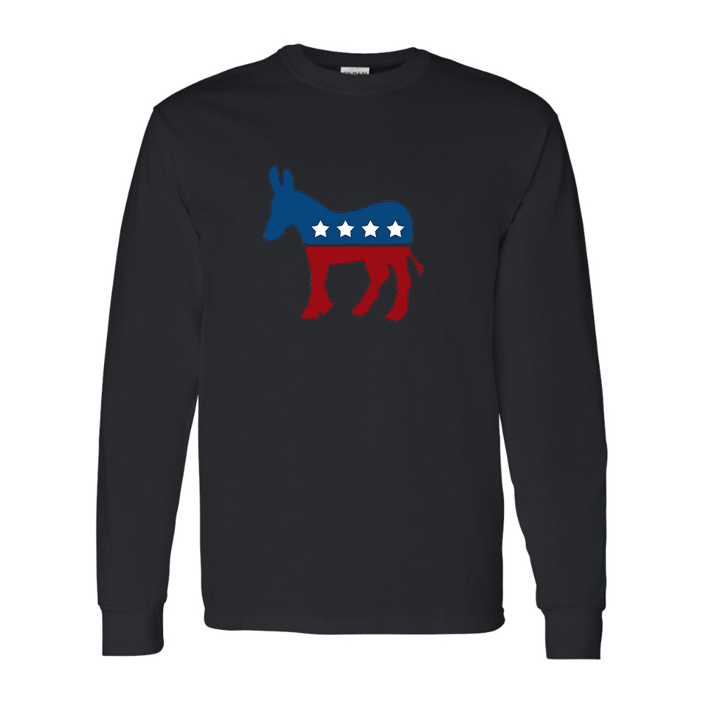 Men's Democrat Election Symbol Gildan Heavy Cotton Long Sleeve T-Shirt