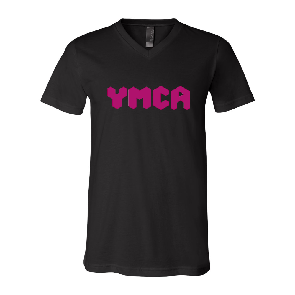 YMCA Mauve  BELLA  CANVAS - Jersey V-Neck T-Shirt