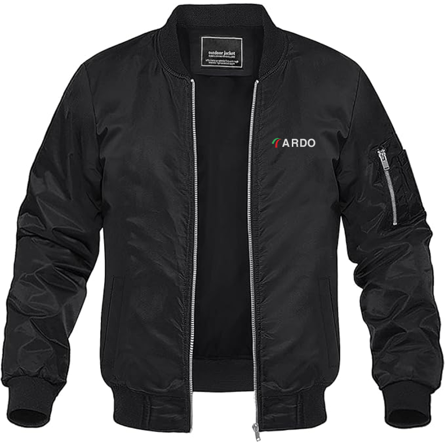 Men's Ardo Logo Lightweight Bomber Jacket Windbreaker Softshell Varsity Jacket Coat