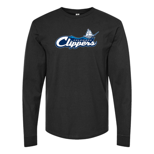 Men's Columbus Clippers Logo Cotton Long Sleeve T-Shirt