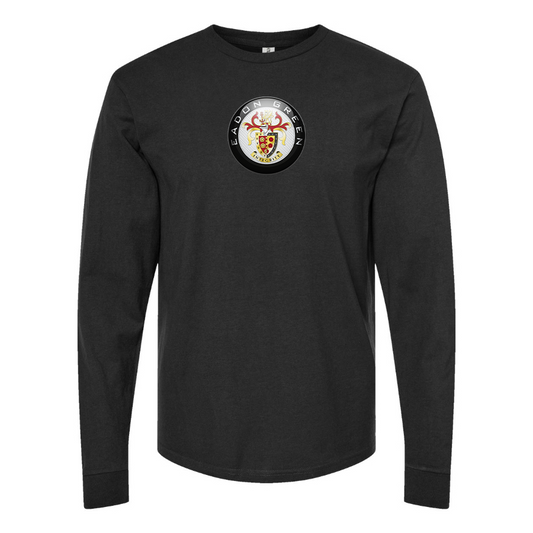 Men's Eadon Green Logo Cotton Long Sleeve T-Shirt