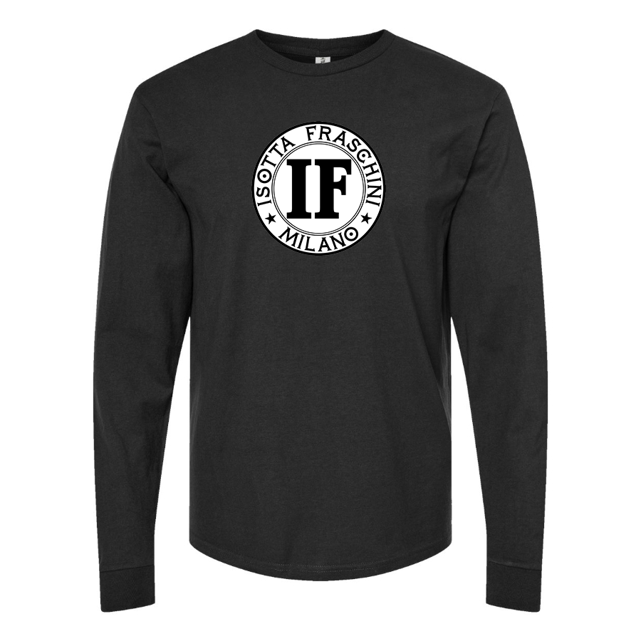 Men's Isotta Fraschini Logo Cotton Long Sleeve T-Shirt