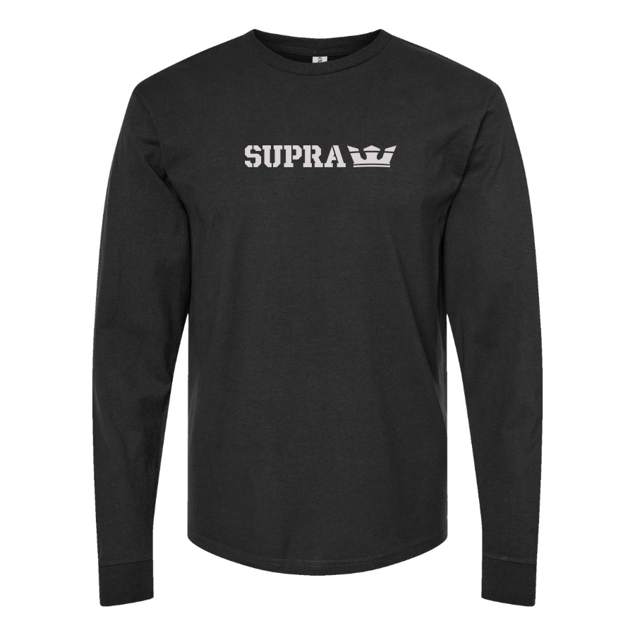 Men's Supra Logo Cotton Long Sleeve T-Shirt