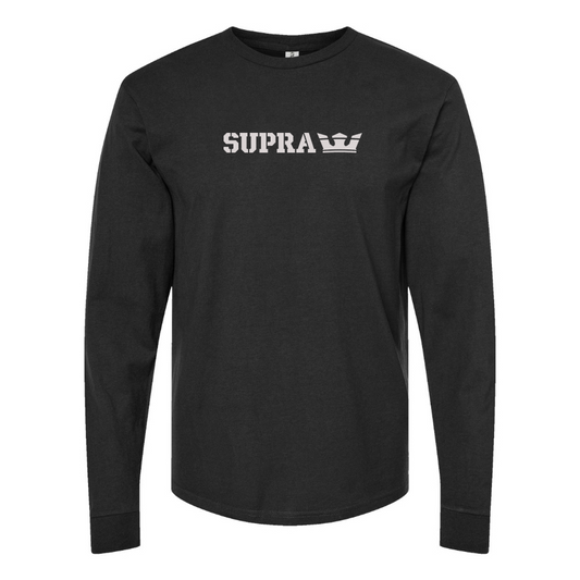 Men's Supra Logo Cotton Long Sleeve T-Shirt