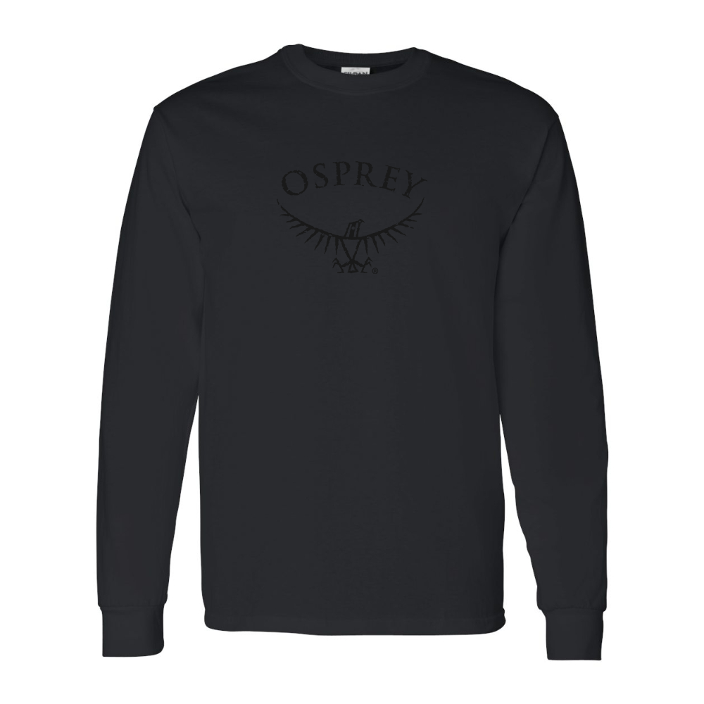 Men's Osprey Black  Gildan Heavy Cotton Long Sleeve T-Shirt