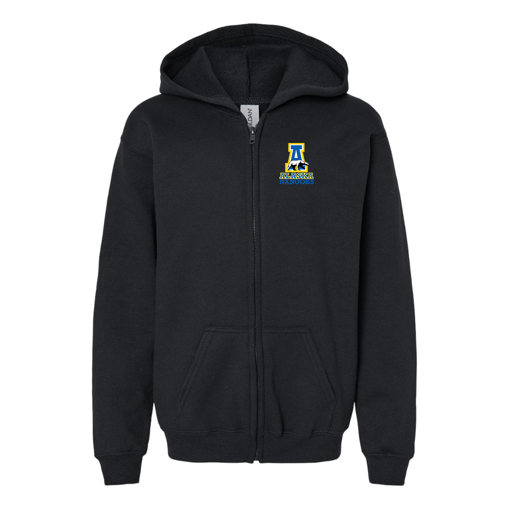 Gildan Heavy Blend Youth Alaska Nanooks Full Zip Hooded Sweatshirt