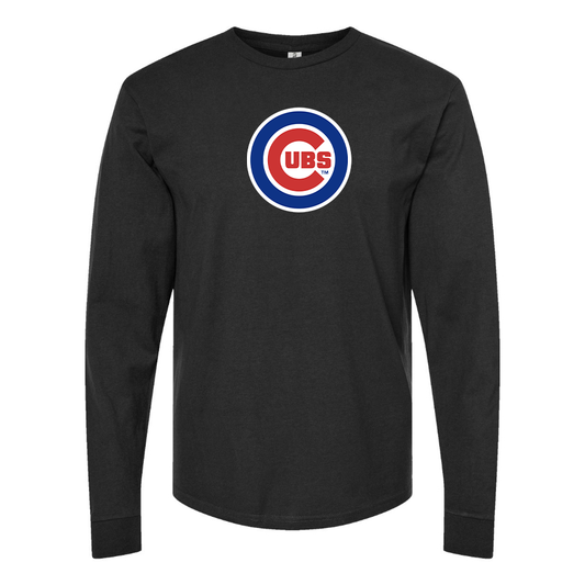 Men's Chicago Cubs Logo Cotton Long Sleeve T-Shirt