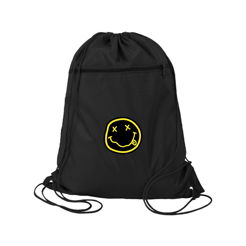 Nirvana Yellow and Black Face Q-Tees - Polyester Cinchpack