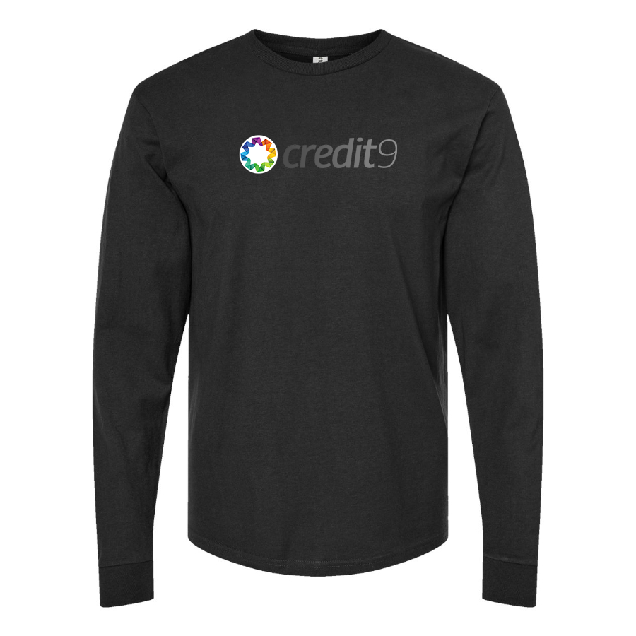 Men's Сredit9 Logo Cotton Long Sleeve T-Shirt