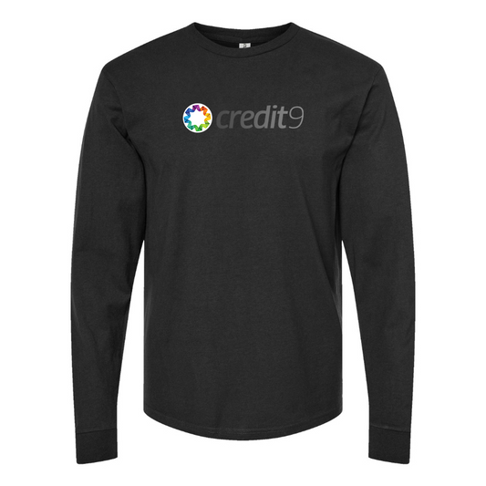 Men's Сredit9 Logo Cotton Long Sleeve T-Shirt