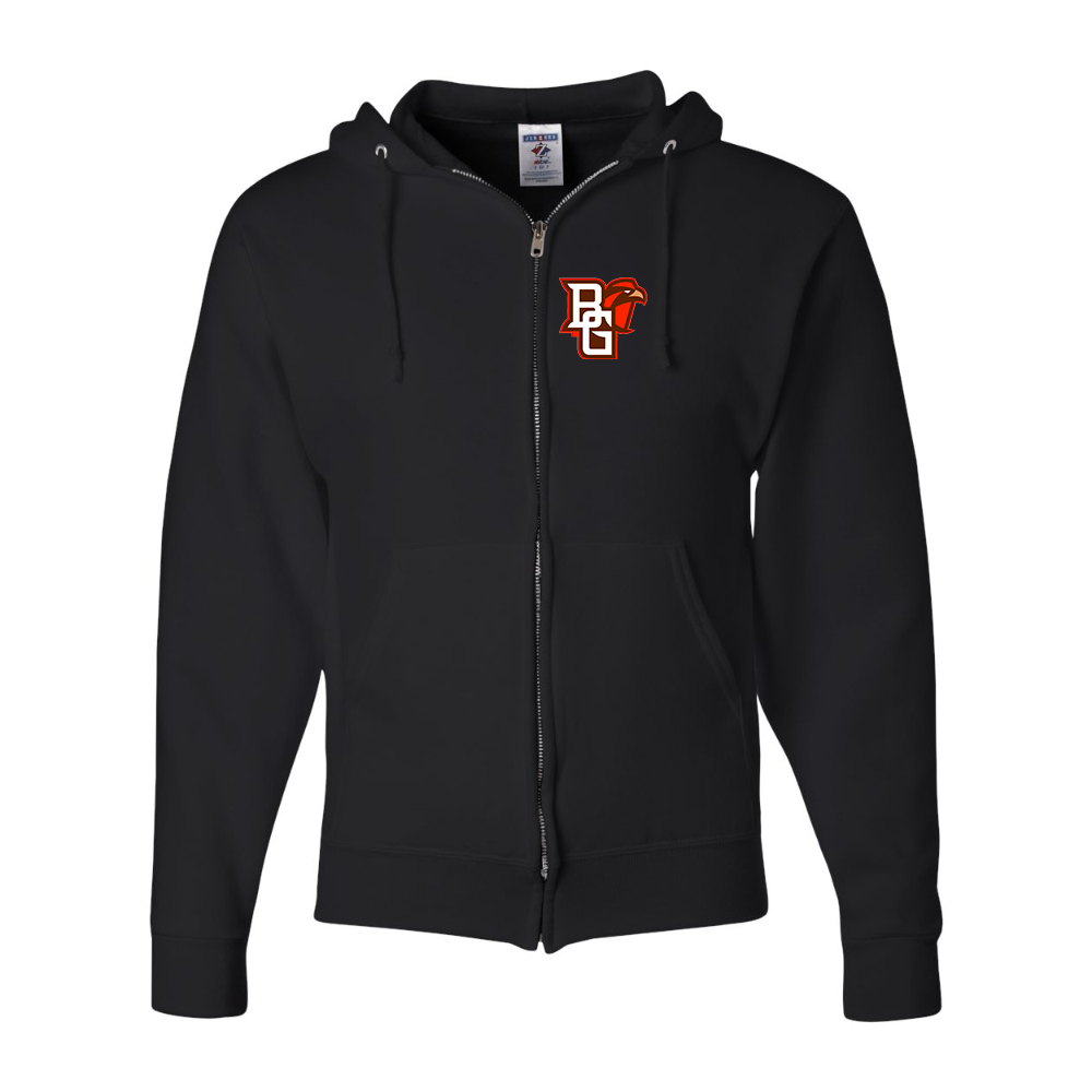 Men's Bowling Green Falcons JERZEES NuBlend Full-Zip Hooded Sweatshirt