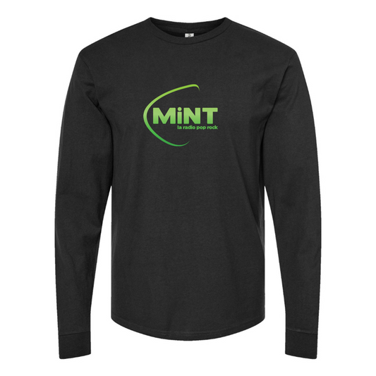 Men's Mint Radio Logo Cotton Long Sleeve T-Shirt