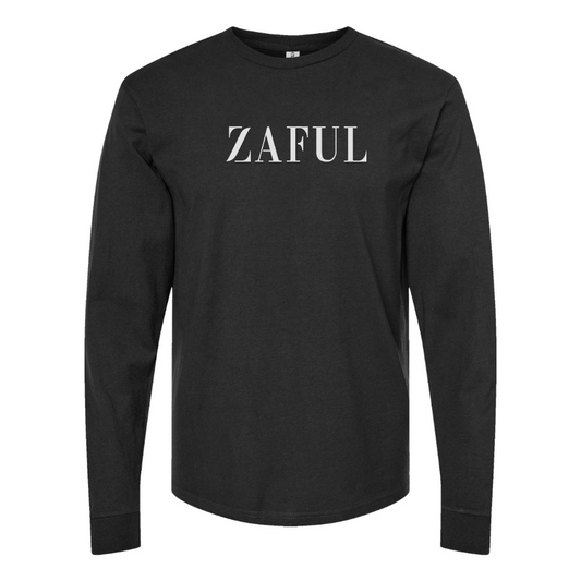 Men's Zaful Logo Cotton Long Sleeve T-Shirt
