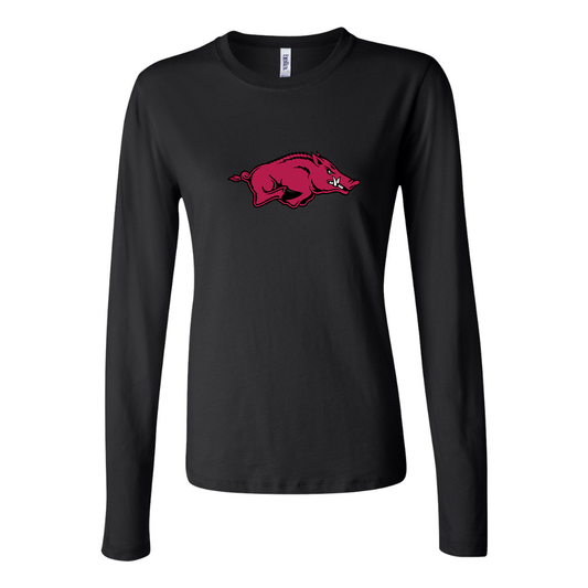 BELLA CANVAS Women’s Arkansas Razorbacks Jersey Long Sleeve Tee