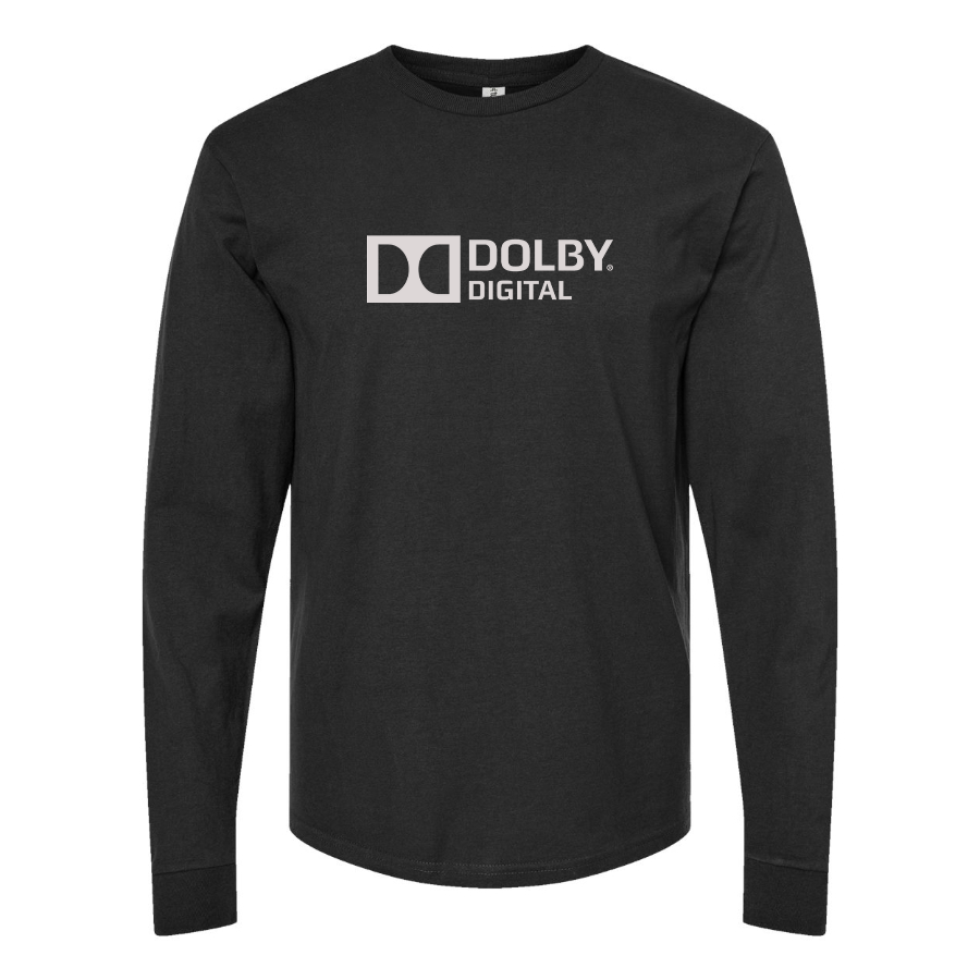 Men's Dolby Digital  Logo Cotton Long Sleeve T-Shirt