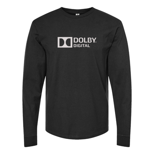 Men's Dolby Digital  Logo Cotton Long Sleeve T-Shirt