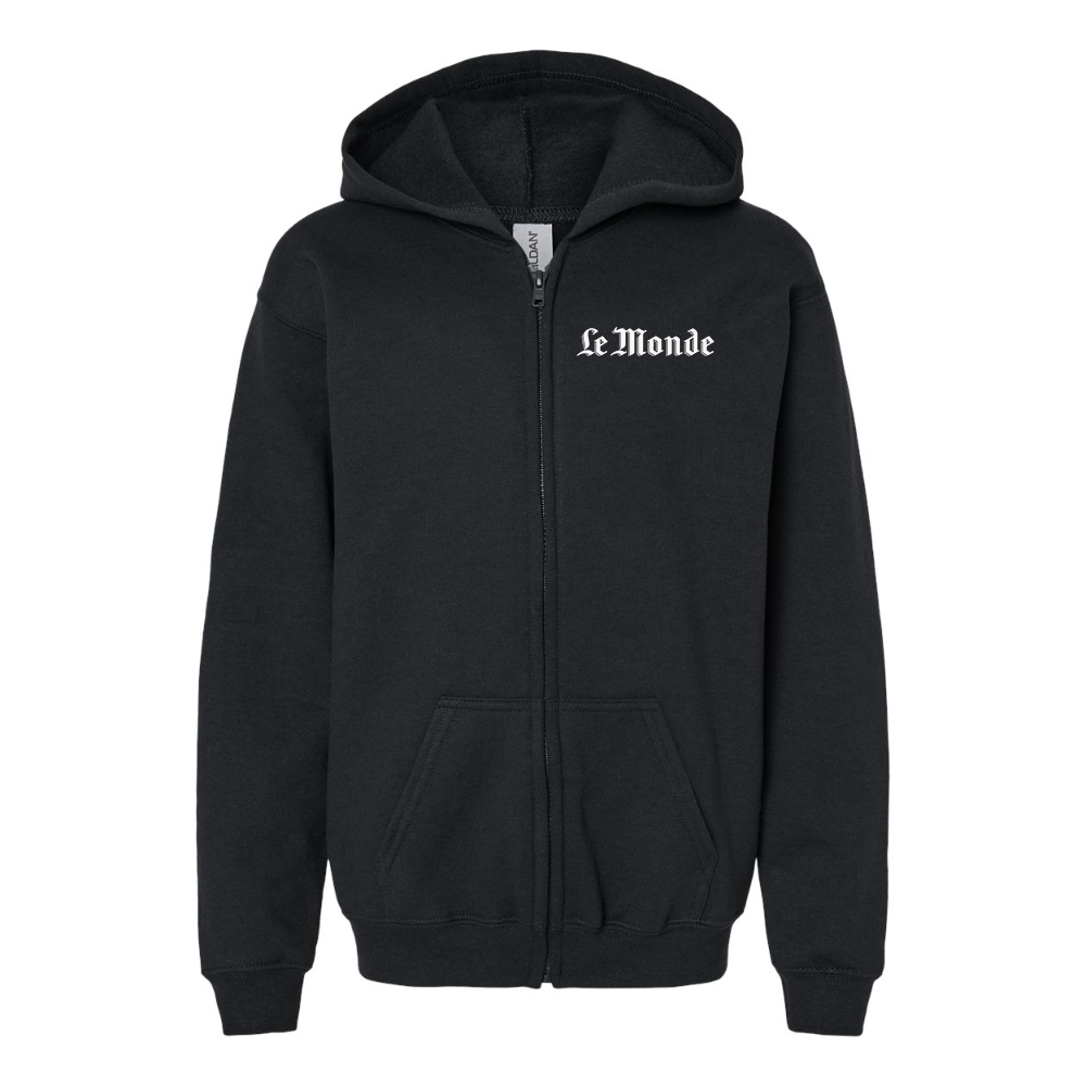 Youth Le Monde Gildan Heavy Blend Full Zip Hooded Sweatshirt