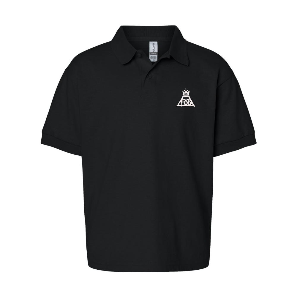Youth Fall Out Boy  Gildan Dry Blend Jersey Polo