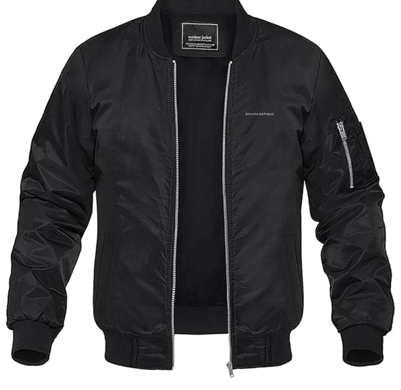 Men's Banana Republic Lightweight Bomber Jacket Windbreaker Softshell Varsity Jacket Coat