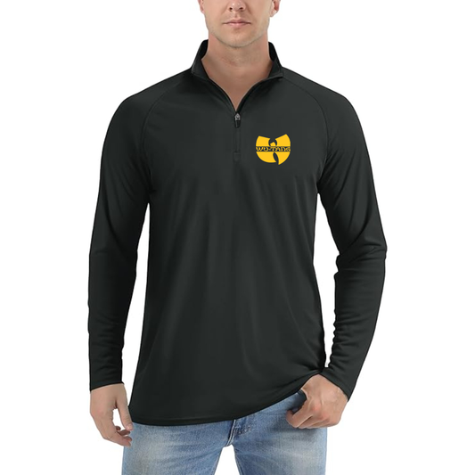 Men's  Wu-Tang Clan  Lightweight Quarter-Zip Athletic Shirt Long Sleeve Performance Wear