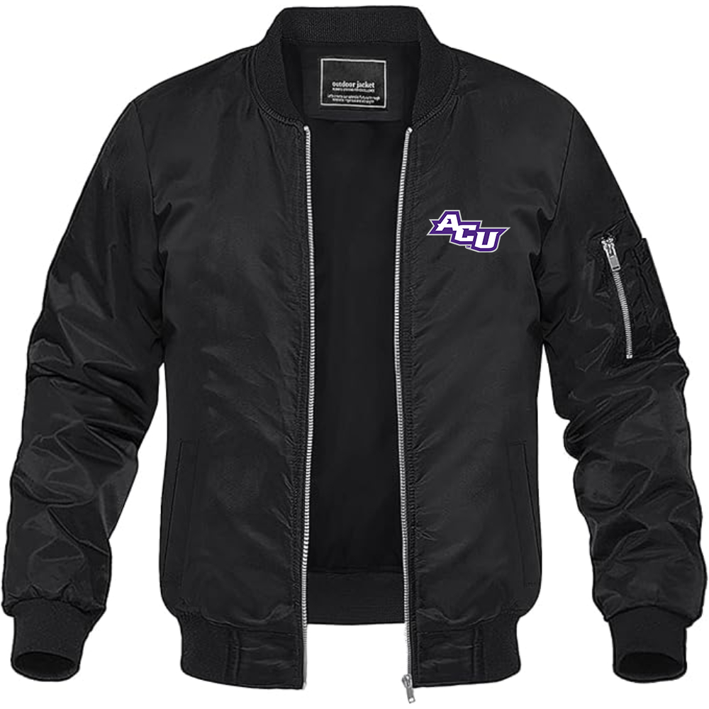 Men's Abilene Christian Wildcats   Lightweight Bomber Jacket Windbreaker Softshell Varsity Jacket Coat