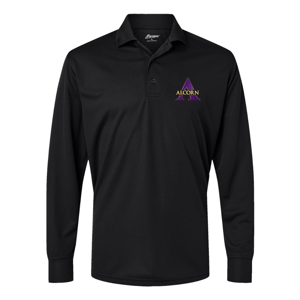 Men's Alcorn State Braves Paragon Prescott Long Sleeve Polo