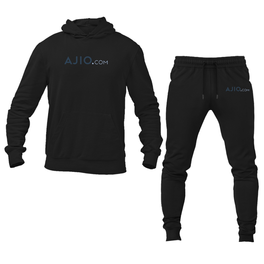 Men's Ajio Logo Hoodie Joggers Set