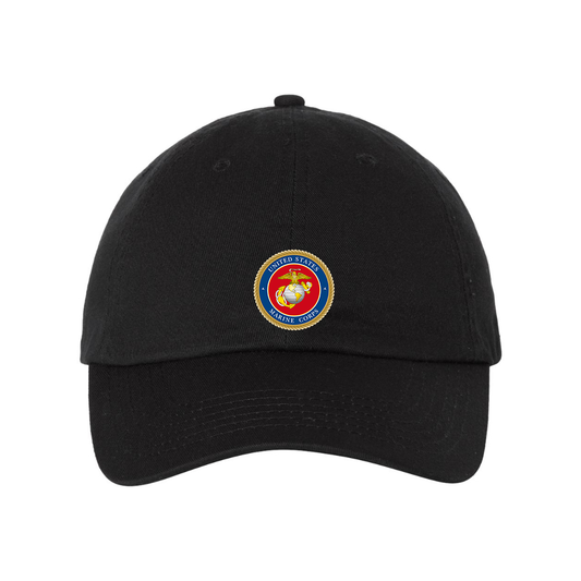 USMC Emblem Valucap Adult Bio-Washed Classic Dad Hat