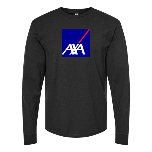 Men's Axa Logo Cotton Long Sleeve T-Shirt
