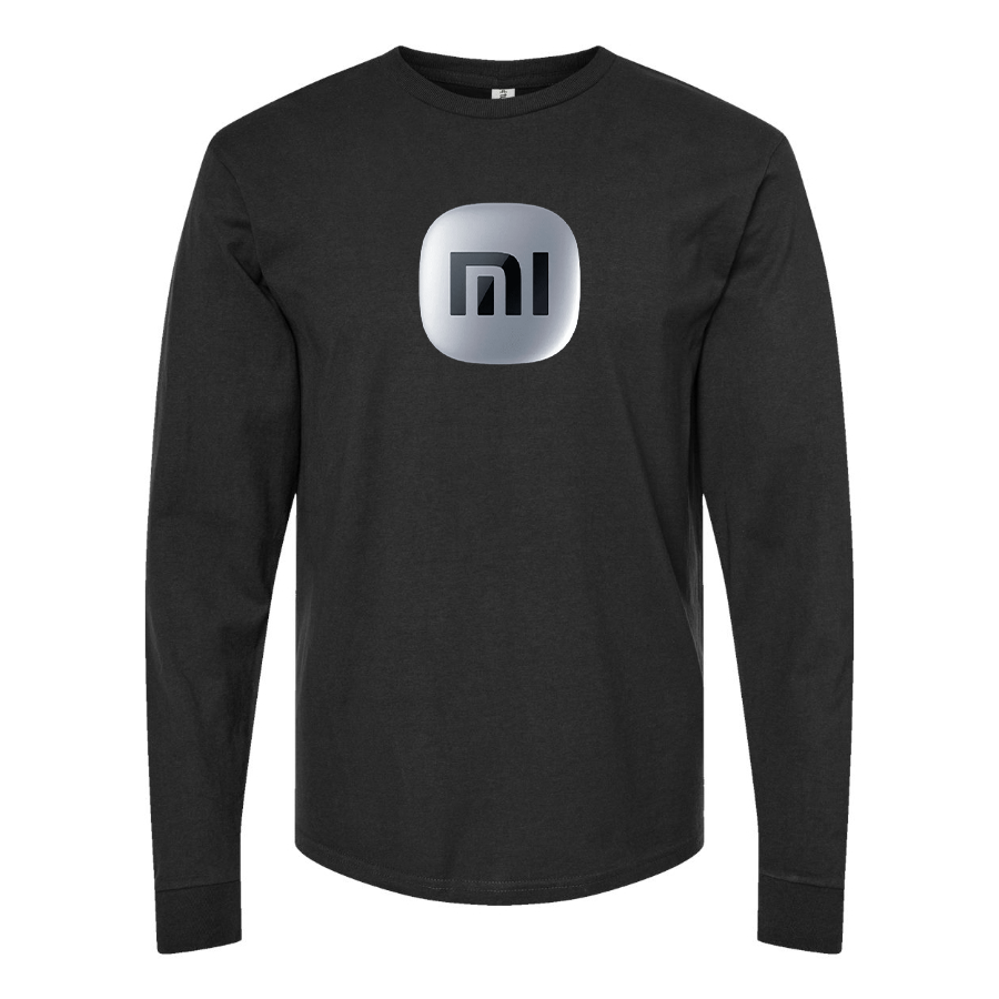 Men's Xiaomi SU7 Logo Cotton Long Sleeve T-Shirt